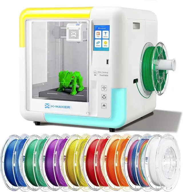 Main image of 3D Printer for Kids and Beginners, Fully Assembled High-Speed 3D Printer with 8 PLA Filament Set, Leveling-Free Bed, Wi-Fi Printing, Resume Printing, Silent, High Precision, with App