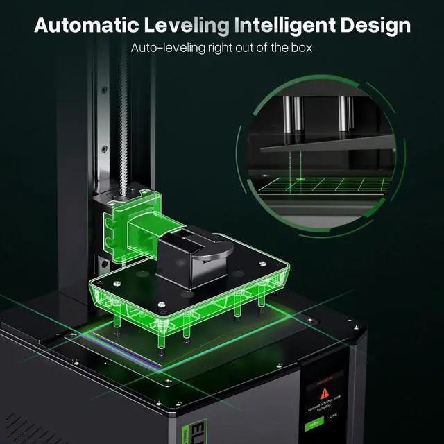 Alt view image 2 of 7 - ELEGOO Mars 5 MSLA Resin 3D Printer, Smart Mechanical Sensor, Intelligent Automatic Leveling, COB Light Source, 6.6-inch Mono 4K LCD Screen, Large Printing Size 143.43 x 89.6 x 150 mm³
