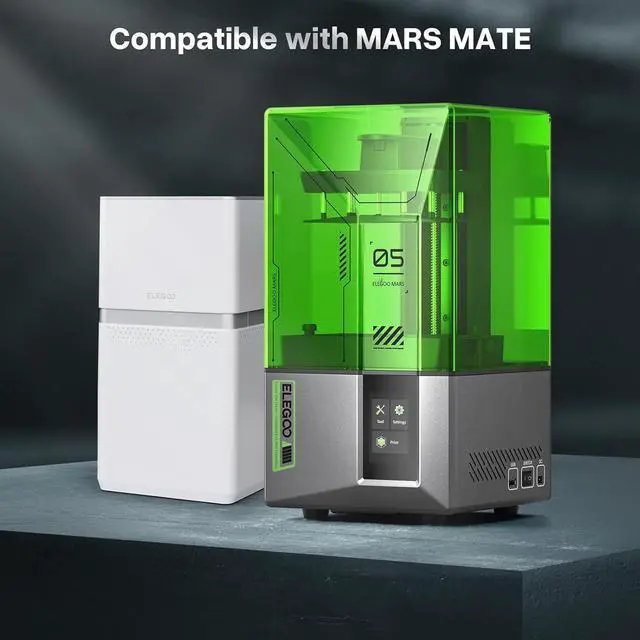 Alt view image 7 of 7 - ELEGOO Mars 5 MSLA Resin 3D Printer, Smart Mechanical Sensor, Intelligent Automatic Leveling, COB Light Source, 6.6-inch Mono 4K LCD Screen, Large Printing Size 143.43 x 89.6 x 150 mm³