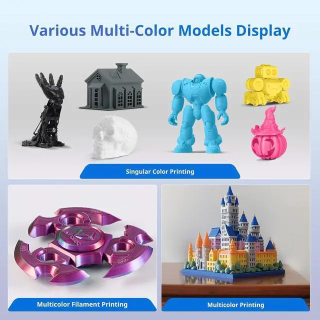 Alt view image 4 of 7 - Anycubic Kobra 3 3D Printer Only, Max 600mm/s Print Speed Full-auto Calibration Details Better, Multi-Color 3D Printing Need with Additional Anycubic ACE Pro, Explore Endless Fun 9.8"x9.8"x10.2"
