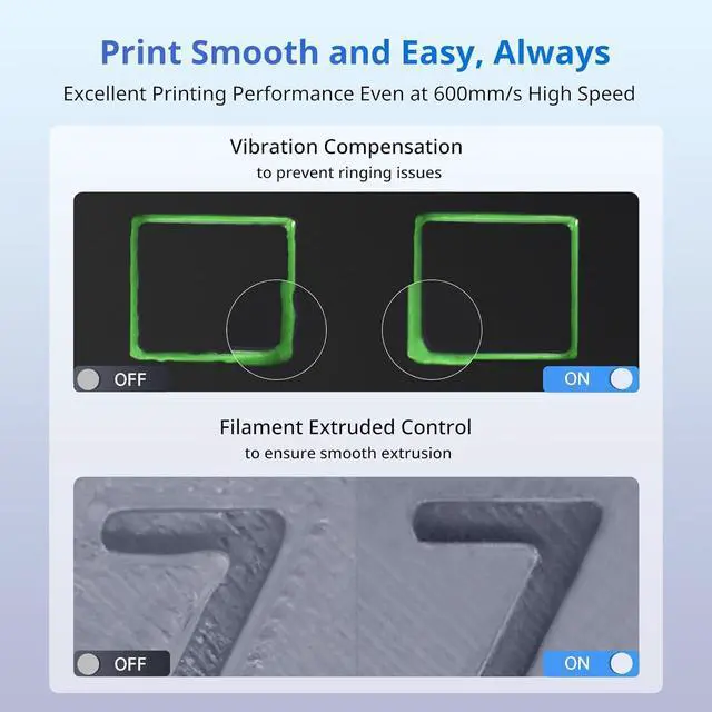Alt view image 7 of 7 - Anycubic Kobra 3 3D Printer Only, Max 600mm/s Print Speed Full-auto Calibration Details Better, Multi-Color 3D Printing Need with Additional Anycubic ACE Pro, Explore Endless Fun 9.8"x9.8"x10.2"