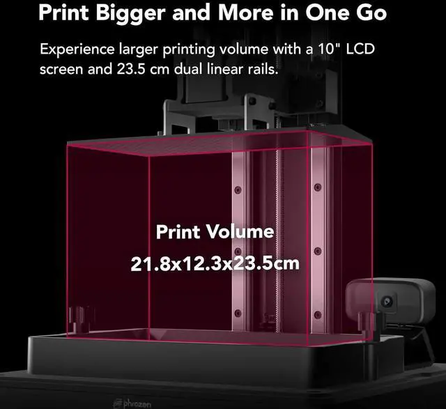 Alt view image 5 of 7 - Sonic Mighty 8K LCD Resin 3D Printer, Monochrome/Mono LCD Screen, Mass-Produce 3D Printed Models with Ultra-high 8K Resolution, L21.8 x W12.3 x H23.5 Printing Volume