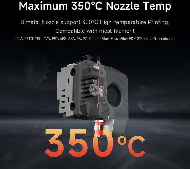 Alt view image 2 of 7 - Q1 Pro 3D Printer, 600mm/s High-Speed Fully Auto Leveling 3D Printers with Camera, 60 Chamber Heat, 350°C Print Support Carbon Fiber Filament, Tangle Detection, Printing Size 9.65"x9.65"x9.45"