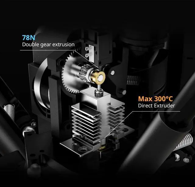 Alt view image 5 of 7 - T1 Pro Delta 3D Printer - New FDM 3D Printer, 1000 mm/s high-Speed Printing, Dual-Gear Strong extruder, one-Button Automatic Leveling, 300°C high-Temperature Nozzle, Al Intelligent Monitoring
