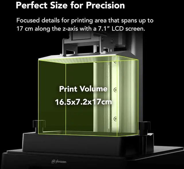 Alt view image 6 of 7 - Sonic Mini 8K S LCD Resin 3D Printer, Highest Resolution of 22 µm, 7.1 Mono LCD Screen, Prints Beyond Handcrafted Models, L16.5X W7.2 x H17 cm Printing Volume