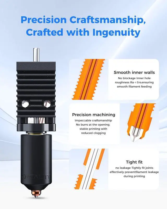 Alt view image 4 of 7 - Creality  K2 Plus Ceramic Heating Block Kit, Unicorn Quick Swap Nozzle Kit, High Temperature Resistant, All-Metal Integrated Design Kit for K2 Plus 3D Printer