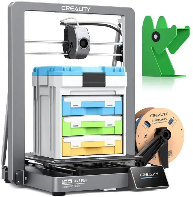 Main image of Creality Ender 3 V3 Plus 3D Printer, 600mm/s High Speed Printing with Core XZ, Y-axis Dual Motors & Support Rods,Auto Leveling Direct Extruder 60W 300 Hotend,Plus Print Size 300 * 300 * 330mm