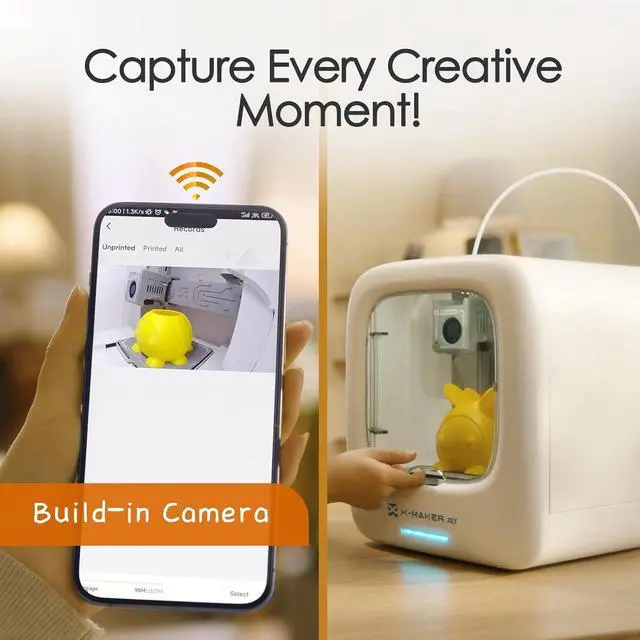 Alt view image 7 of 7 - 3D Printer for Kids, Beginner 3D Printer with 8 PLA Filament Set, Huge Toy Library & Modify, Wi-Fi & App Control, Create STEM Toys, High Precision, W/ 15+ Mini 3D Design Module,  Joy