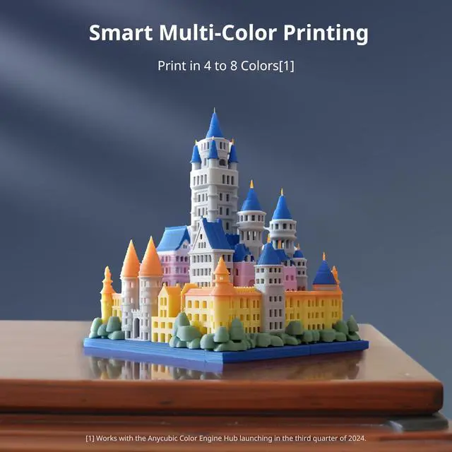Alt view image 3 of 7 - Anycubic 3D Printer Kobra 3 Combo, Multi Color 3D Printer Up to 4 Stunning Rainbow Colors, Nozzle Clog Detection, Dry Printing and Filament Backup, Max High Speed 600mm/s, Size 250x250x260mm