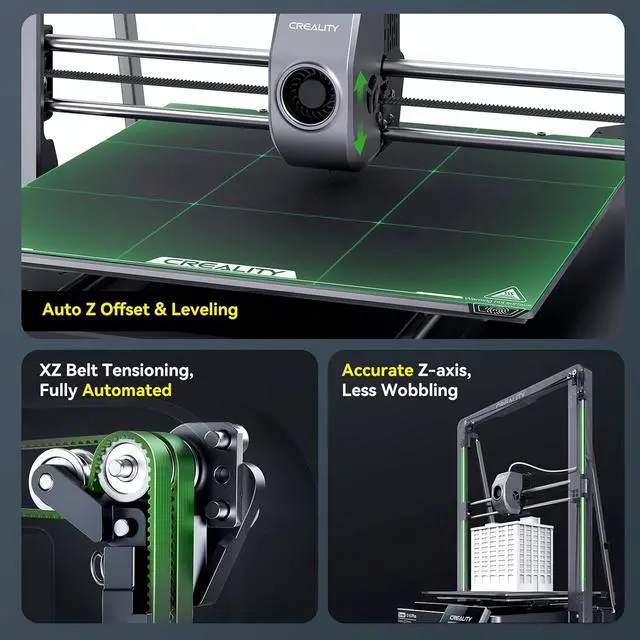 Alt view image 4 of 6 - Creality Ender 3 V3 Plus 3D Printer, 600mm/s High Speed Printing with Core XZ, Y-axis Dual Motors & Support Rods,Auto Leveling Direct Extruder 60W 300 Hotend,Plus Print Size 300 * 300 * 330mm