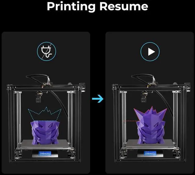 Alt view image 4 of 7 - Creality 3D Printer Ender 5 Plus FDM Printer with Auto Bed Leveling Sensor Kit, Dual Z-Axis Touch Screen and Glass Bed Large Printing Size 350x350x400mm