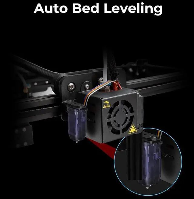 Alt view image 6 of 7 - Creality 3D Printer Ender 5 Plus FDM Printer with Auto Bed Leveling Sensor Kit, Dual Z-Axis Touch Screen and Glass Bed Large Printing Size 350x350x400mm