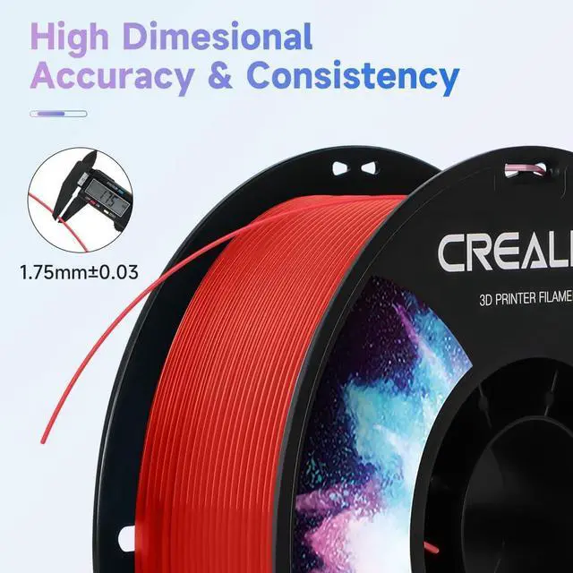 Alt view image 3 of 6 - Creality TPU Filament Red, Flexible 3D Printer Filament 1.75mm 1kg, Dimensional Accuracy +/- 0.03 mm, 95A Shore Hardness and Good Layer Bonding Performance