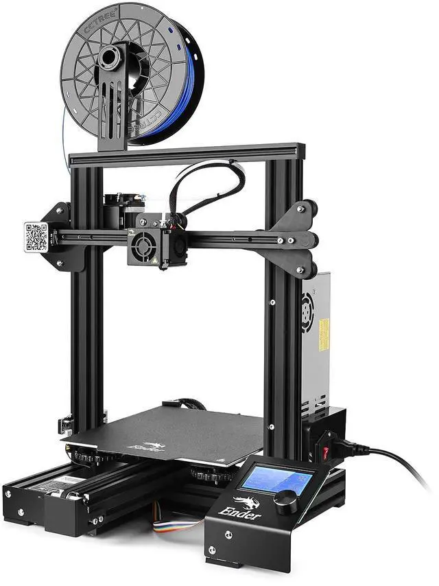 Alt view image 5 of 7 - Creality Ender 3 3D Printer with Resume Printing, Stable Power Supply, Precise Printing, and V-Slot Rails, DIY 3D Printer, Printing Size 8.66x8.66x9.84 inches, Ideal for Mold Sample Printing