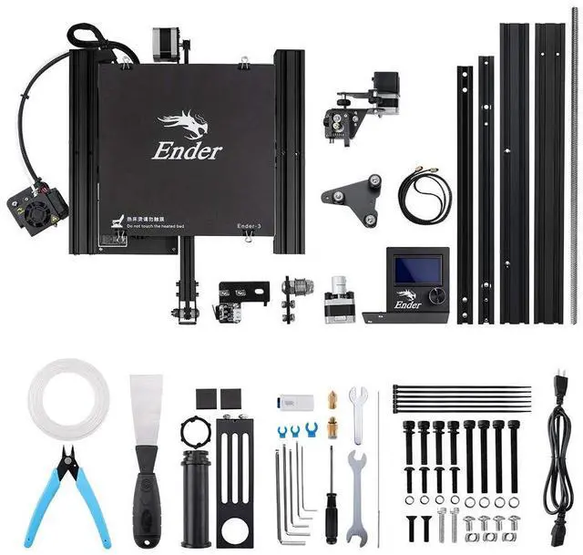 Alt view image 6 of 7 - Creality Ender 3 3D Printer with Resume Printing, Stable Power Supply, Precise Printing, and V-Slot Rails, DIY 3D Printer, Printing Size 8.66x8.66x9.84 inches, Ideal for Mold Sample Printing