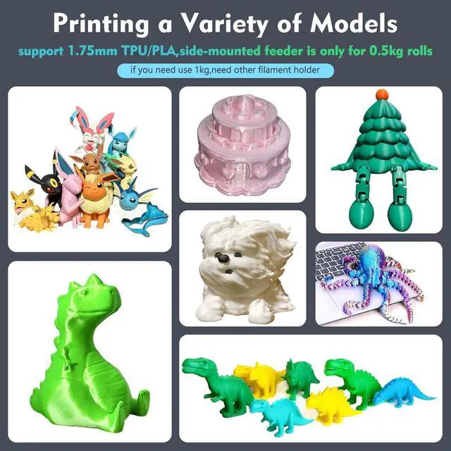 Alt view image 7 of 7 - 3D Printer for Kids and Beginners,Geeetech Mini 3D Printers with Auto Leveling,High Speed and Fully Open Source,Fully Assembled Direct Drive Extruder,for Home and School,Print Area 3.94×4.33×3.94 in