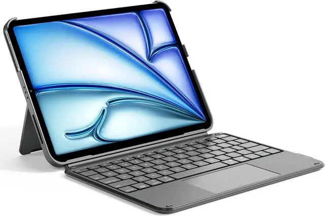 Main image of Keyboard Case for iPad 11th/10th Gen Case with Keyboard,for iPad 10th(10.9")/11th Gen(2025 A16),Air 11" M3/M2,Air 6/5/4th,Pro 11 4/3/2/1th,Ultralight Detachable Keyboard with Touchpad, AceTouch Gray