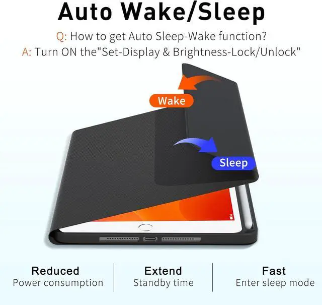 Alt view image 6 of 7 - 9th Generation Keyboard Case for iPad 10.2 Inch 8th 7th (2021/2020/2019) - Pro 10.5 inch Air 3rd 2017 2019, Wireless Detachable Removable Magnetic Cover Shell with Pen Holder, Black