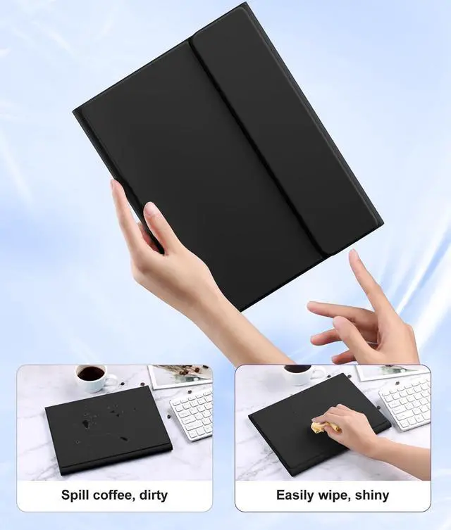 Alt view image 2 of 7 - Compatible for iPad 11th 10th Generation Case with Keyboard, Folio Cover with Pencil Holder, Multi-Touch Trackpad, 7 Color Backlit, Detachable Keyboard for iPad (A16) 11th/10th Gen (Black)
