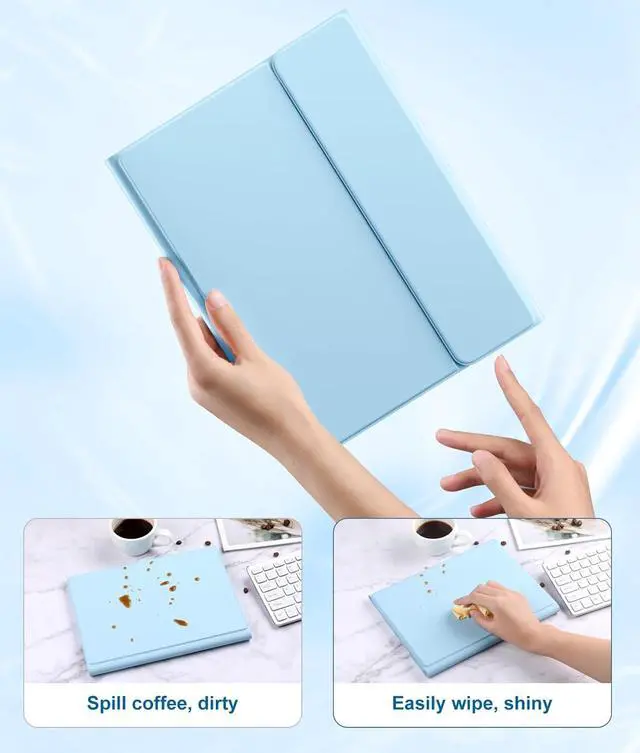 Alt view image 5 of 7 - Compatible for iPad 11th 10th Generation Case with Keyboard, Folio Cover with Pencil Holder, Multi-Touch Trackpad, 7 Color Backlit, Detachable Keyboard for iPad (A16) 11th/10th Gen (Sky Blue)