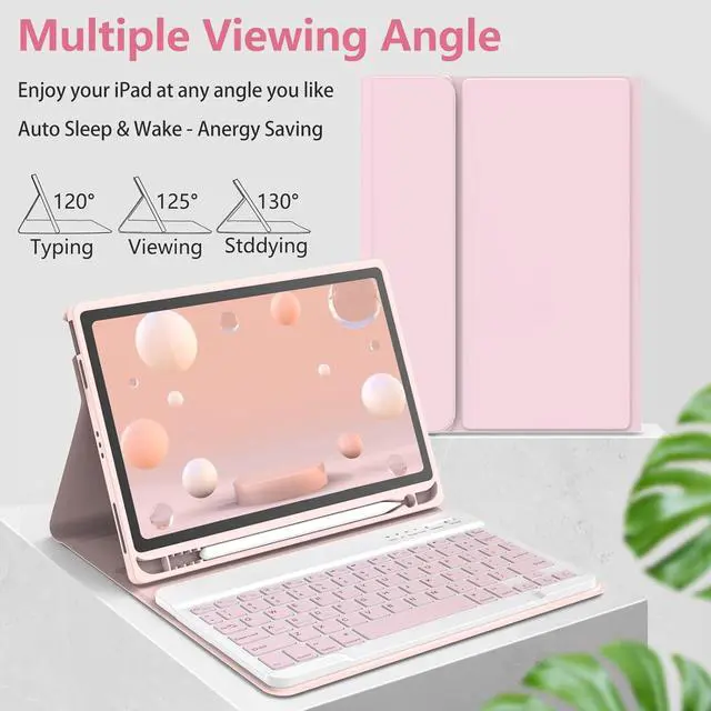 Alt view image 3 of 7 - Keyboard Case for iPad Air 11-inch M3/M2/Air 5th/ 4th Generation- Detachable Bluetooth Keyboard Case with Pencil Holder - Flip Stand Cover for iPad Air 11"(2025&2024) /Air 5 2022/Air 4 2020/Pro 11 1st