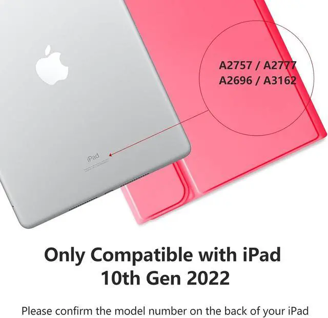 Alt view image 2 of 7 - for iPad 11th 10th Generation Case with Keyboard, Keyboard Case for iPad 10th Gen 10.9 inch (2022) & 11th (A16, 2025), 7-Color Backlight,Detachable Bluetooth Keyboard,Pencil Holder-Watermelon
