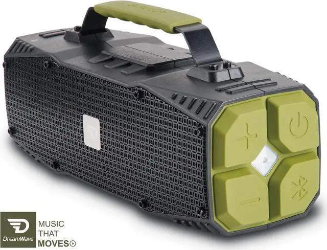 Alt view image 3 of 7 - Dreamwave Survivor Outdoor Bluetooth Speaker with Car Jump Starter,Hi-Res 30W Audio,14-hours Playtime,IPX5 Splash Proof,Bright LED Flashlight,Built-in power bank for phone charging