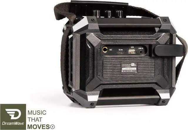 Alt view image 4 of 7 - Dreamwave RockStar Mini Super Portable Bluetooth Speaker with 12-Hour Playtime,66-Feet Bluetooth Range&Built in Mic,Dual Paring Wireless Bluetooth Speaker with HiFi 40W Superior Sound,Support U Drive