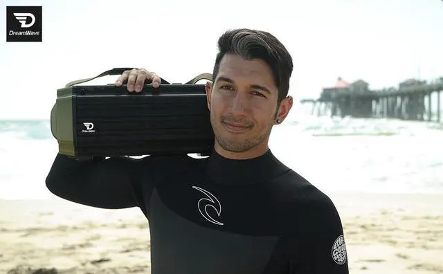 Alt view image 2 of 6 - Dreamwave Tremor III Outdoor Bluetooth Speaker 100W HiFi Sound Dual Pairing 24hr Playtime U-Drive Support Built-in Mic Rugged Portable IPX5 Waterproof for Travel and Outdoor Use,Green