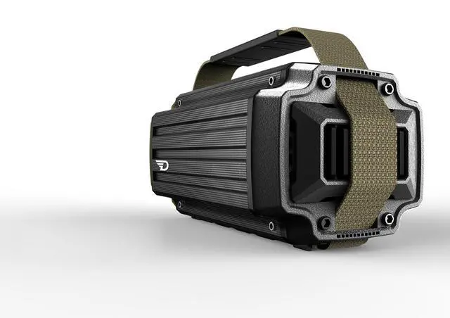 Alt view image 2 of 6 - Dreamwave Tremor III Outdoor Bluetooth Speaker 24hr Playtime, 66ft Range, Built-in Mic, Dual Pairing, 100W HiFi Sound, U-Drive Support, Gray