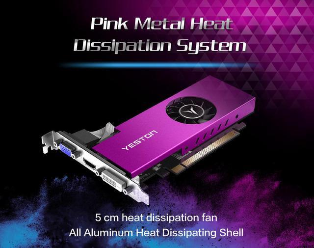 Alt view image 7 of 14 - Yeston AMD Video Card Radeon RX550 4G D5 LP Gaming Graphics Card GPU, 4G/128bit/GDDR5 PCI-Express 3.0x8 DirectX 12,DVI+HDMI+VGA Desktop Graphics Card (HTPC ITX is compatible)
