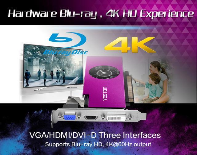 Alt view image 6 of 14 - Yeston AMD Video Card Radeon RX550 4G D5 LP Gaming Graphics Card GPU, 4G/128bit/GDDR5 PCI-Express 3.0x8 DirectX 12,DVI+HDMI+VGA Desktop Graphics Card (HTPC ITX is compatible)