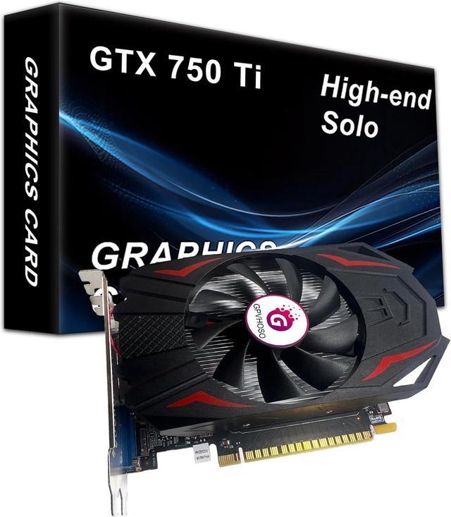 GPVHOSO GTX 750Ti Graphics Card, 2GB GDDR5 128bit Direct X12 640SP Gaming  Video Card, PCI Express 3.0x16 Interface, HDMI, DVI-D, VGA, Single Fan, Low  Power GPU for Working Gaming - Newegg.com