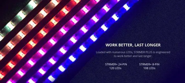 Alt view image 5 of 7 - Addressable RGB Power Extension Cable  18AWG 24Pin ATX Power Supply PSU Cable with Combs 24CM Sleeved Cable Extension PC Kit