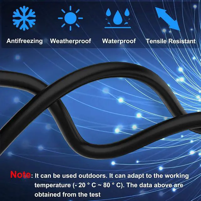 Alt view image 4 of 7 - Cat 8 Ethernet Cable 65 ft Shielded, 26AWG Lastest 40Gbps 2000Mhz SFTP Patch Cord, Heavy Duty High Speed Cat8 LAN Network RJ45 Cable- in Wall, Outdoor, Weatherproof Rated for Router, Modem, Gaming