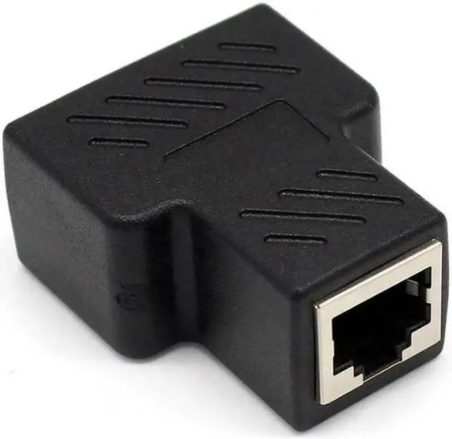 Main image of 5pc 2 Ports RJ 45 Network Cable Splitter Connector 8P8C CAT5 CAT6 LAN Ethernet Adapter