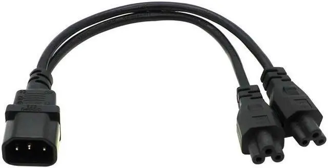 Main image of IEC 320 C14 Male Plug to 2XC13 C5 C7 C13 Female Y Type Splitter Power Cord,C14 to 2ways C13 Power Adapter Cable 250V/10Acable(pw-040)