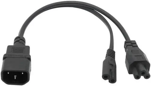 Main image of IEC 320 C14 Male Plug to 2XC13 C5 C7 C13 Female Y Type Splitter Power Cord,C14 to 2ways C13 Power Adapter Cable 250V/10Acable(pw-038)