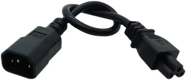 Main image of IEC 320 C14 Male Plug to C5 Female Adapter Cable IEC 3 Pin Male to C5 Micky.PDU PSU Power Converter Cord 1M