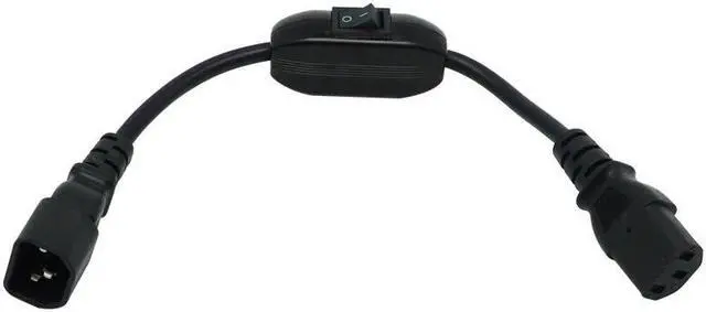 Main image of C14-C13 Extension Power Cord, IEC 320 C13 Female to C14 Male with On/Off Switch Power Adapter Cable