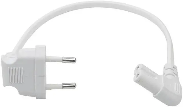 Main image of C7 90 Degree Angle AC Power Cord LED TV EU CEE7/16 to IEC C7 Power Lead Adapter Cable VDE Cord colourWhite
Cable length:3m