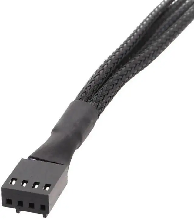 Main image of PWM 4pin Fan Sleeved Extension Splitter Hub Cables Motherboard CPU 4-Pin To 4 Way 4Pin Cooler Fan Power Splitter Adapter
