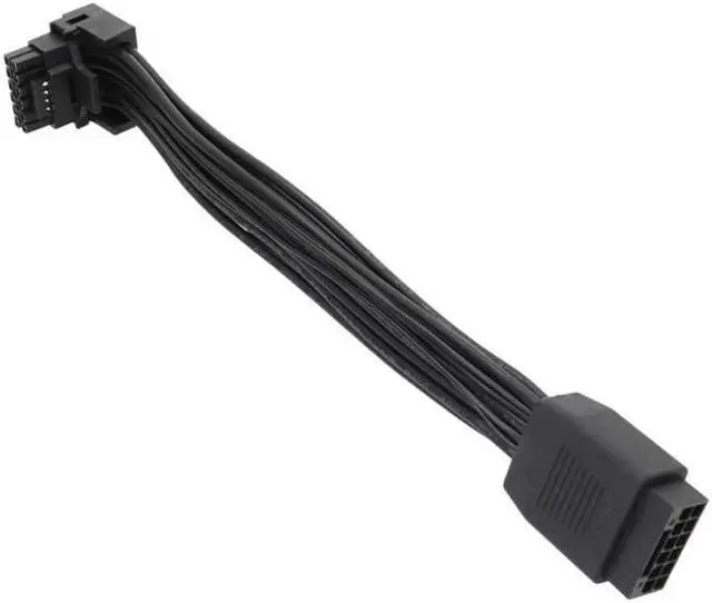 Main image of 16Pin Video Card Elbow  Graphic Card 2VHPWR Straight Head Turning Head Line PCIE5.0 Elbow Line 12+4PINblack line)