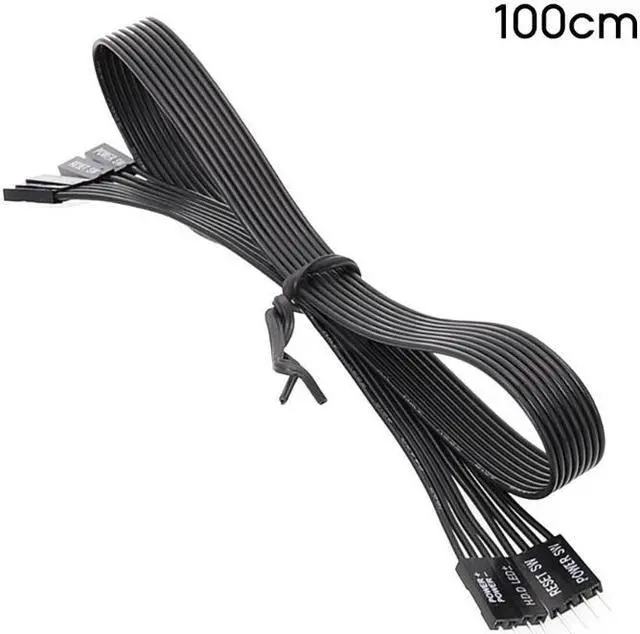 Main image of For Motherboard Switch Hard Disk SSD LED/PLED/ Power Reset SW Extension Cable 100CM