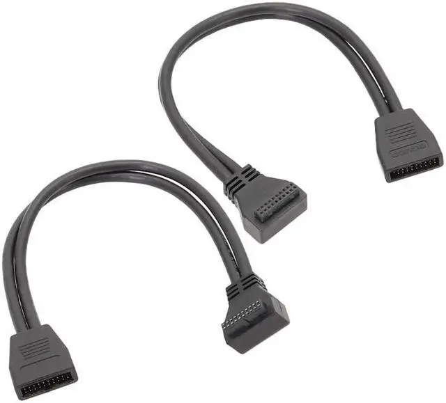 Main image of USB 19Pin 20Pin Male Female Extension Cable Mainboard Built in USB3.0 19Pin Converter Connecting Cord 30CM(Reverse bend)