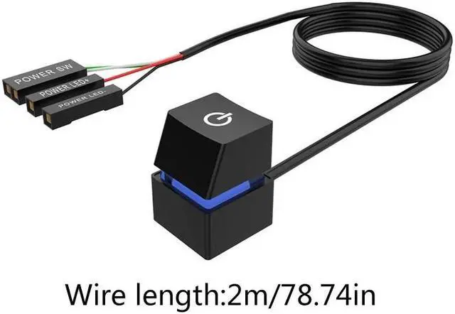 Main image of 2M Colorful PC Motherboard External Power On/Off Button Extension Cable