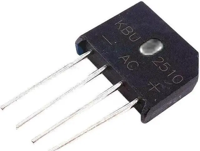 Main image of 5 PCS In-line rectifier bridge KBU2510 25A 1000V 4-leg bridge stack round-leg flat bridge rectifier