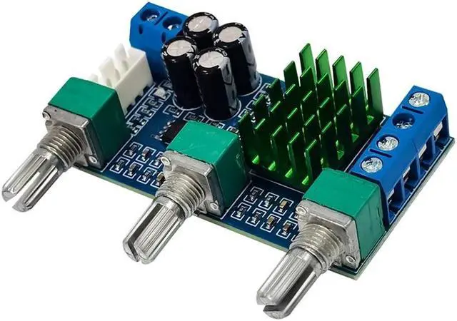 Main image of XH-M567 TPA3116D2 Amplifier Board DC12-24V Stereo High Power Digital Amplifier Board High and Low Frequency Knob Adjustment