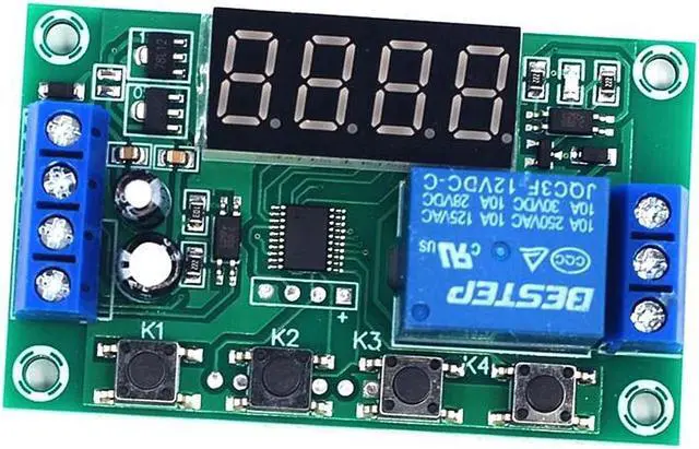 Main image of LED Delay Timer Control Switch Board Adjustable 12V Relay Module Cycle Triggered Delay Power Outage for Motor Light Strip