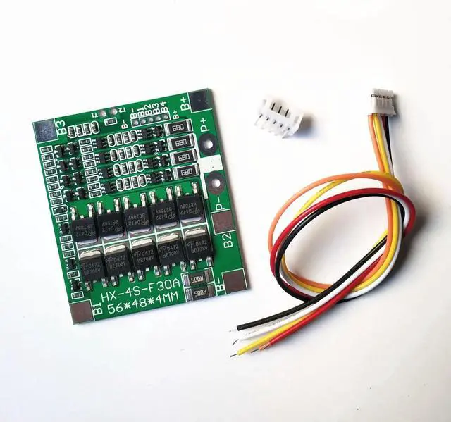 Main image of 4S 30A 14.8V Li-ion Lithium 18650 Battery BMS Packs PCB Protection Board Balance Integrated Circuits(Green)